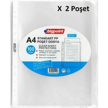 Bigpoint Poşet Dosya Standart 40 Mikron 100'LÜ Paket x 2 Poşet