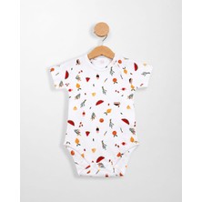Kidyra %100 Pamuklu Karpuz Desenli Reglan Kol Çıtçıtlı Bebek Body
