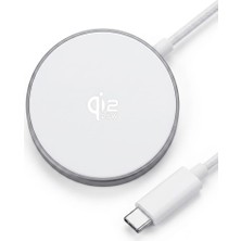 Başkenttekno 25W Qi2 Manyetik Hızlı Kablosuz Şarj Pedi - iPhone Magsafe & Android Uyumlu Örgü Kablolu Şarj Aleti
