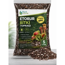 Plant Home Power Mix Etobur Bitki Toprağı 5 Litre – Düşük Ph Torf Perlit Karışımı | Gübre Içermez, Profesyonel Substrat