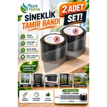 Plant-Home Sineklik Tamir Bandı 2 Adet Set 2 Metre x 48 mm Yapışkanlı Sineklik Yama ve Onarım Bandı