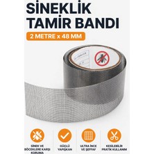 Plant-Home Sineklik Tamir Bandı 2 Metre x 48 mm | Güçlü Yapışkanlı Sineklik Yama Bandı | Pencere ve Kapı Sineklik Onarıcı