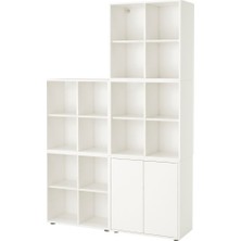 Hobiurun Dolap Kombinasyonu, Beyaz, 140X35X212 Cm, Kapaklı