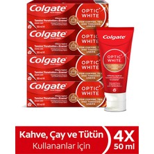Colgate Optic White Kahve, Çay ve Tütün Kullanıcıları Için Diş Macunu 50 ml X4 Adet