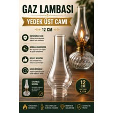 Plant-Home 12 cm Gaz Lambası Yedek Üst Camı – Dekoratif ve Nostaljik Gaz Lambaları ile Uyumlu Şeffaf Cam Fanus