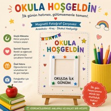 Dual Okul Hediyeligi Magnet Cervece 10 Lu Paket Okulda Ilk Günüm Ani Cercevesi Ogrenci Hediyeligi Ilkokul Kreş Anaokulu Başlama Hediyesi