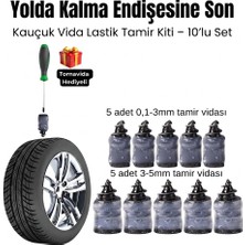 Solezon Safekit Lastik Tamir Kiti – Vida Seti 10’lu | Yolda Kalma Endişesine Son | Otomobil, Motosiklet Uyumlu