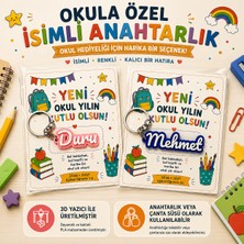 Dual Kişiye Özel Isimli Okul Hediyeliği 3D Anahtarlık Çanta Süsü - 10'lu Paket / Kreş Anaokulu Ilkokul Hediyelik