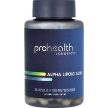 Prohealth Longevity Alpha Lipoic Acid Cellular Health 1000 Mg 60 Capsules