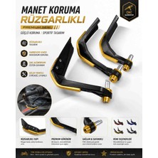 Vogs Motosiklet Manet Koruma Elcik Rüzgarlıklı Gold