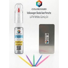 COLORGUARD Volkswagen Škoda Seat LA7W Refleks Gümüş Gri Rötuş Seti - 2 si 1 Arada İğne ve Fırça Uçlu Şişe, Rötuş Çeliği ve Rötuş Çubuğu