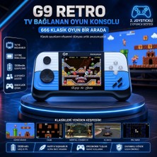Schitec G9 Retro 3.0 Inç Tv Bağlanan 2.joystickli Oyun Konsolu Mavi (666 Klasik Oyunlar)