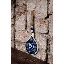 Revard Home Nazar Boncuklu Seramik Damla Figürlü Osmanlı Desenli Dekoratif Duvar Aksesuarı 11X15 cm