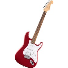 Happy Trend Squier By Fender Debut Collection Hss Stratocaster Elektro Gitar, Laurel Klavye, Beyaz Vuruş Tahtası, Dakota Kırmızısı