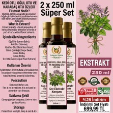 2 x 250 ml Kedi Otu, Oğul Otu (Melisa) ve Karabaş Otu Özleri Sıvı Ekstrakt Karışımı Lokman Hekim Hayat