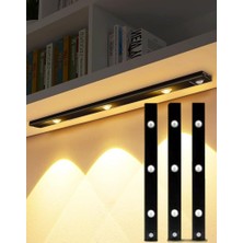 Happy Trend 40CM Harekete Duyarlı LED Insan Vücudu Sensörlü USB Sarj Taşınabilir Kablosuz Mutfak Elbise Dolabı Merdiven LED Cabinet Gece Lambası(3 Adet 40CM)