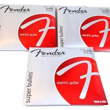 Happy Trend Fender Super Bullets Gitar Telleri, Elektro Gitar Için, Nikel Çelik, 10-46, 3 Set