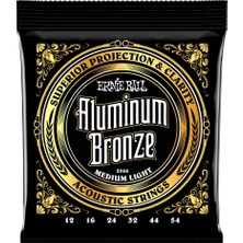 Happy Trend Ernie Ball Orta Hafif Alüminyum Bronz Akustik Gitar Telleri, Ölçü 12-54