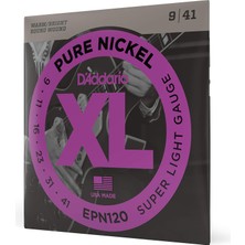 Happy Trend Daddario EPN120 Elektro Gitar Tel Seti, Xl, Pure Nickel, 9-41, Sup