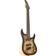 Happy Trend Schecter Reaper-7 Multiscale 7 Telli Elektro Gitar (Charcoalburst)