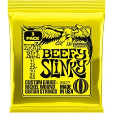 Happy Trend Ernie Ball Beefy Slinky Nickel Wound Elektro Gitar Telleri 3'lü Paket, Ölçü 11-54