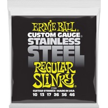 Happy Trend Ernie Ball Düzenli Slinky Paslanmaz Çelik Yara Elektro Gitar Telleri, Ölçü 10-46