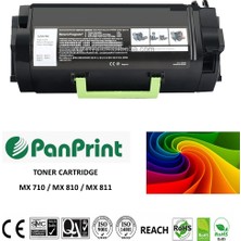 PanPrint Lexmark MX812DFE 62D5H00 Siyah Yüksek Kapasiteli Muadil Toner (25.000 Sf.)