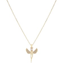 Peri Zirkon Kolye Gold 45 cm