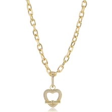 Vıp Kalp 14K Kolye Gold