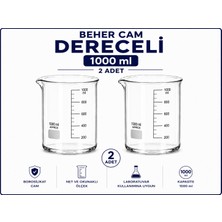 Labolist Beher Cam Dereceli 1000 ml  2 Adet