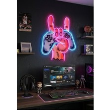 3D Bade Gamer El & Oyun Kolu Neon