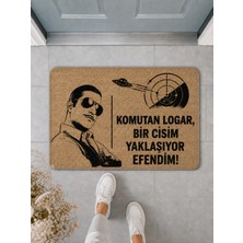 Suare Concept Komutan Logar Bir Cisim Yaklaşıyor Efendim Baskılı Dekoratif Kapı Önü Paspası - Komik Yazılı Kapı Önü Paspası - Kaymaz Taban Dijital Baskı 40X75 cm