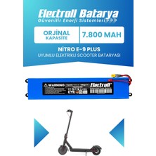Electroll Nitro E-9 Plus Uyumlu Batarya (Standart Kapasite) 36V 7.800MAH Elektrikli Scooter Bataryası