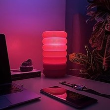 Renas Store Haymalab Zen Nervür Rgb Masa Lambası - Wifi & Sesli Komut, 16 Milyon Renk Led, Tuya/smart Life/google Home, E27, Dekoratif Ambiyans
