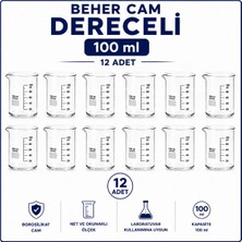 Labolist Beher Cam Dereceli 100 ml  12 Adet