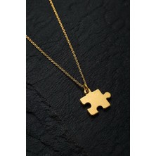 Nalia Takı Puzzle Gümüş Kolye (Gold)