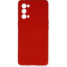 HemenGo BZS7896 Reno 5 Pro Kılıf Nano Içi Kadife Silikon - Kırmızı HMNG8632