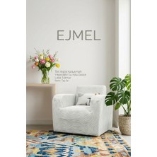 Ejmel Jakar Kumaş Leke Tutmaz Yıkanabilir Tek Kişilik ve 3 Kişilik Esnek Koltuk Kılıfı Koltuk Örtüsü Kanepe Kılıfı Çekyat Kılıfı  - Su Yolu Desenli Bajyer Kılıfı Bajyer Örtüsü