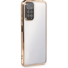 HemenGo BZS7896 Redmi Note 11 Kılıf Razer Lensli Silikon - Gold HMNG8632