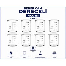 Labolist Beher Cam Dereceli 400 ml  8 Adet