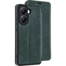 HemenGo BZS7896 Poco X7 Pro Kılıf Flip Cover - Koyu Yeşil HMNG8632