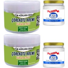 HemenGo BZS7896 Çörek Otu Kremi 2X150 ml Rahatlatıcı Krem +Snow Kitten 2X50 ml Menthol Balm HMNG8632
