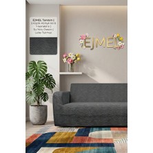 Ejmel Jakar Kumaş Leke Tutmaz Yıkanabilir Tek Kişilik ve 3 Kişilik Esnek Koltuk Kılıfı Koltuk Örtüsü Kanepe Kılıfı Çekyat Kılıfı  - Su Yolu Desenli Bajyer Kılıfı Bajyer Örtüsü