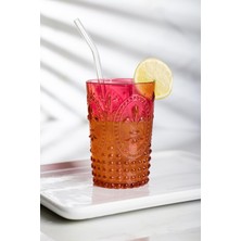 HemenGo BZS7896 Akrilik Kırmızı Tekli Kısa Bardak & Su Meşrubat Kahve Yanı Bardağı 400 ml ( Cam Değ