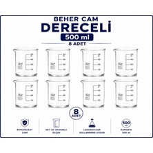 Labolist Beher Cam Dereceli 500 ml  8 Adet