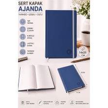 Artlantis Kaliteli Tarihsiz Ajanda Not Defteri A5 14X20CM 1 Adet Lizz OFS180L Çizgili Lastili Sert Kapak 168 Yaprak Ciltli