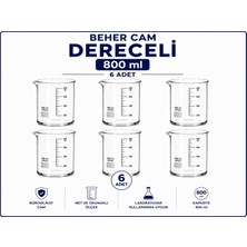 Labolist Beher Cam Dereceli 800 ml  6 Adet