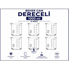 Labolist Beher Cam Dereceli 1000 ml  6 Adet