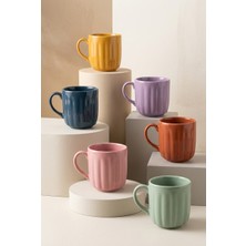 6’lı Seramik Kupa Seti 270 ml – Modern Zeus Kupa Kahve & Çay Mug Bardak