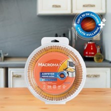 Macro Max Airfryer Pişirme Kağıdı 20 Adet, 16X16 Cm, Yanmaz Yağ ve Su Geçirmez Hazne
